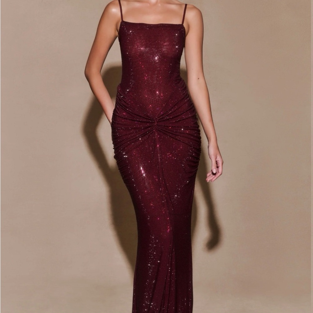 Meshki Burgundy Maxi Dress